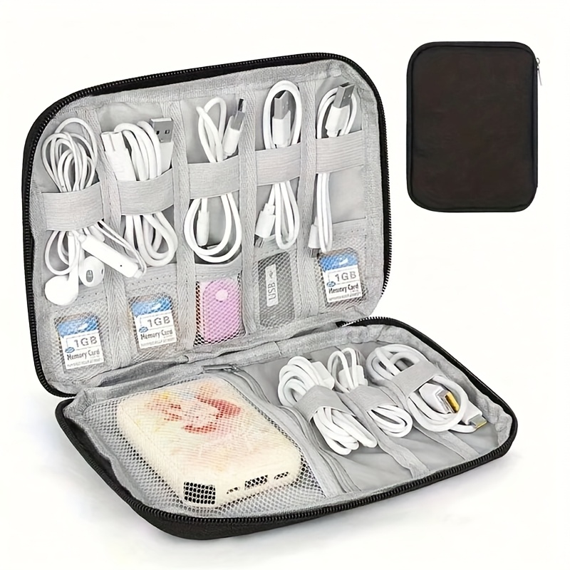 Office Tech Gear - 1 Stück Reise-Kabel-Organizer-Etui, Mehrfach-Taschen-Box für elektronisches