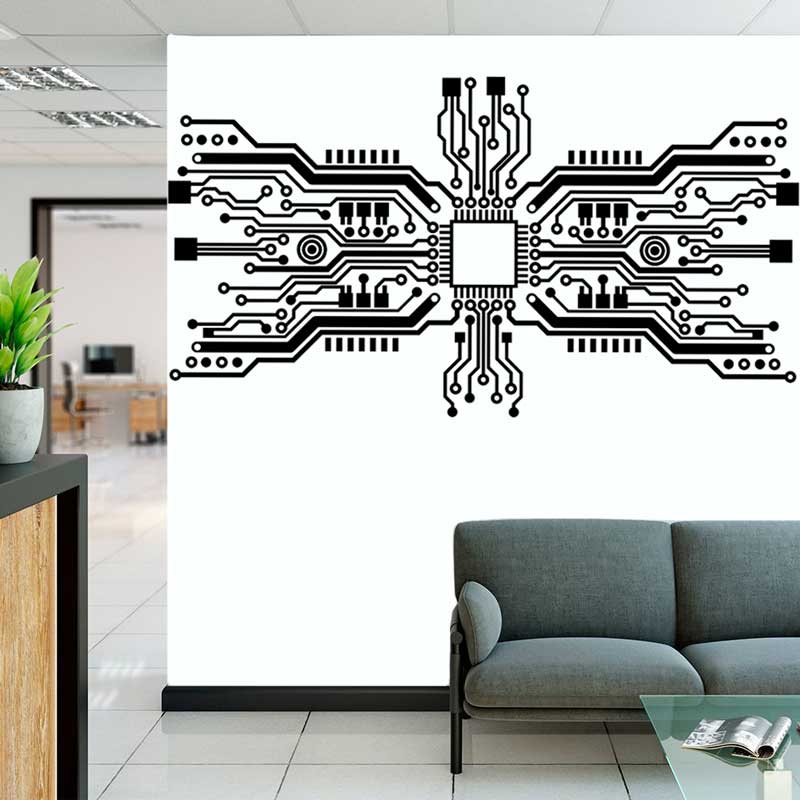 Platine Chip Wand Aufkleber Te – Tech Office Wall Decor Bewertung und Preis